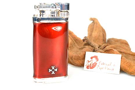 Sillems 1186R Pipe Lighter Old Boy Enamel red Sillems 1186R Pipe Lighter Old Boy Enamel red
